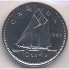 Канада, 10 центов 1969 год (UNC)