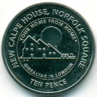 Гибралтар, 10 пенсов 2018 год (UNC)