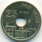 Испания, 25 песет 1993 год (UNC)