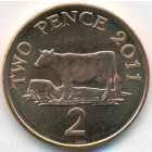 Гернси, 2 пенса 2011 год (UNC)