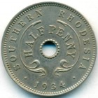 Южная Родезия, 1/2 пенни 1934 год (AU)