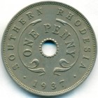 Южная Родезия, 1 пенни 1937 год