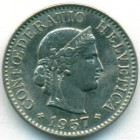 Швейцария, 5 раппенов 1957 год (AU)