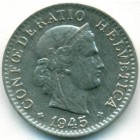 Швейцария, 20 раппенов 1945 год