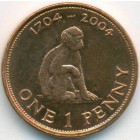 Гибралтар, 1 пенни 2004 год (UNC)