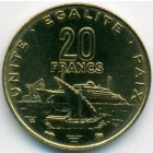 Джибути, 20 франков 1999 год (UNC)