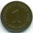 Германия, 1 пфенниг 1900 год A (AU)