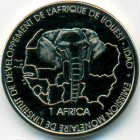 Бенин, 1500 франков 2005 год (UNC)