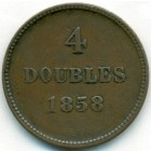 Гернси, 4 дубля 1858 год