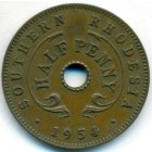 Южная Родезия, 1/2 пенни 1954 год