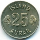 Исландия, 25 эйре 1967 год (UNC)