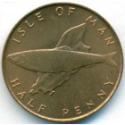 Остров Мэн, 1/2 пенни 1976 год (UNC)