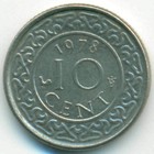 Суринам, 10 центов 1978 год