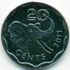 Свазиленд, 20 центов 2011 год (UNC)