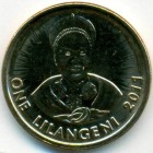 Свазиленд, 1 лилангени 2011 год (UNC)