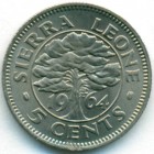 Сьерра-Леоне, 5 центов 1964 год (UNC)