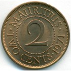 Маврикий, 2 цента 1971 год (UNC)