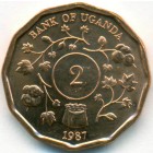 Уганда, 2 шиллинга 1987 год (UNC)