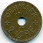 Дания, 2 эре 1934 год