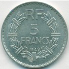 Франция, 5 франков 1947 год (AU)