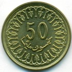 Тунис, 50 миллимов 1993 год (UNC)