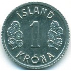 Исландия, 1 крона 1978 год (UNC)