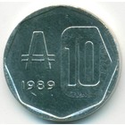Аргентина, 10 аустралей 1989 год (UNC)