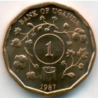Уганда, 1 шиллинг 1987 год (UNC)
