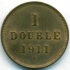 Гернси, 1 дубль 1911 год (UNC)