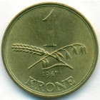 Дания, 1 крона 1947 год (UNC)