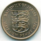 Джерси, 1/2 нового пенни 1971 год (UNC)