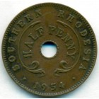 Южная Родезия, 1/2 пенни 1954 год