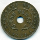 Южная Родезия, 1 пенни 1951 год