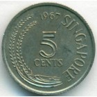 Сингапур, 5 центов 1967 год (UNC)