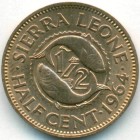 Сьерра-Леоне, 1/2 цента 1964 год (UNC)