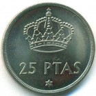 Испания, 25 песет 1975 (76) год (UNC)