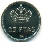 Испания, 25 песет 1975 (76) год (UNC)