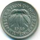 Нигерия, 6 пенсов 1959 год (UNC)