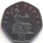 Великобритания, 50 пенсов 1997 год