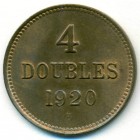 Гернси, 4 дубля 1920 год (UNC)