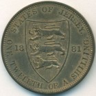 Джерси, 1/12 шиллинга 1881 год (UNC)