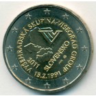 Словакия, 2 евро 2011 год (UNC)