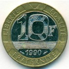 Франция, 10 франков 1990 год
