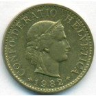 Швейцария, 5 раппенов 1982 год (AU)