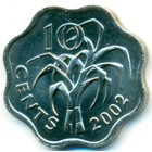 Свазиленд, 10 центов 2002 год (UNC)