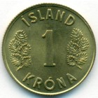 Исландия, 1 крона 1975 год (UNC)