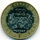 Центральные Африканские Штаты, 100 франков 2006 год (UNC)