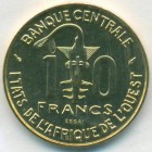 Западно-Африканские Штаты, 10 франков 1981 год (UNC) ПРОБА