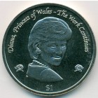 Британские Виргинские острова, 1 доллар 2002 год (UNC)