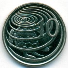 Каймановы острова, 10 центов 1992 год (UNC)